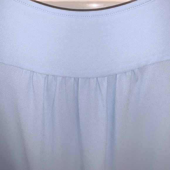 Pale Blue Flutter Sleeve LOFT Blouse - Picture 12 of 14